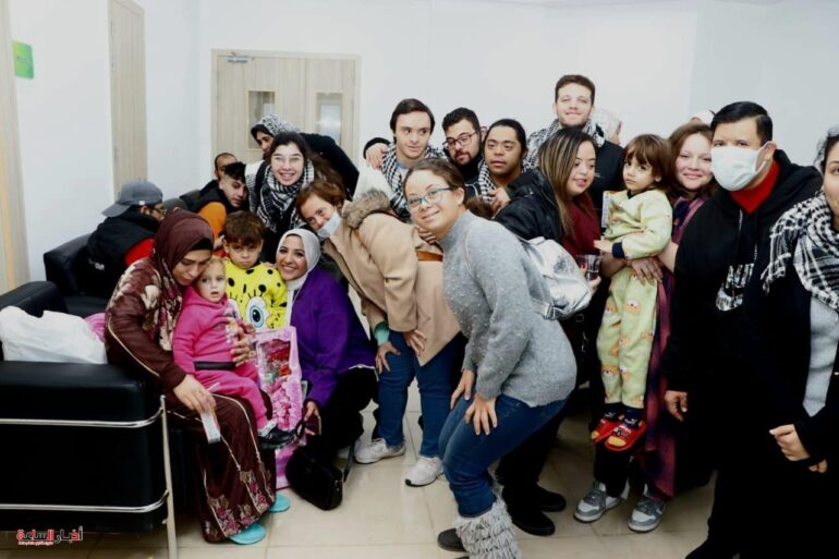 أول زيارة من أصحاب الهمم لأطفال فلسطين بمستشفى العاصمة الإدارية الجديدة 2 IMG 20240202 WA0125