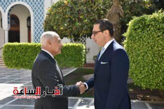 "أحمد أبو الغيط" الأمين العام لجامعة الدول العربية أثناء استقباله "كونستانتينوس كومبوس" وزير خارجية قبرص