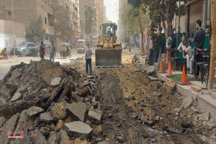 محافظ الجيزة يطلق أعمال تطوير ورصف شارع ناهيا بطول 1.8 كم لتحسين السيولة المرورية ببولاق الدكرور