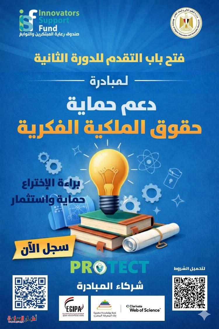 صندوق رعاية المبتكرين والنوابغ يطلق الدورة الثانية من مبادرة PROTECT لدعم حماية حقوق الملكية الفكرية