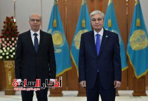 السفير سامح شحاتة يقدم أوراق اعتماده سفيرًا لمصر لدى كازاخستان 5 akhbarelsaa.com sygvMWze